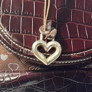 Brighton | Bags | Brighton Burgundy And Brown Heart Pattern  display picture 3